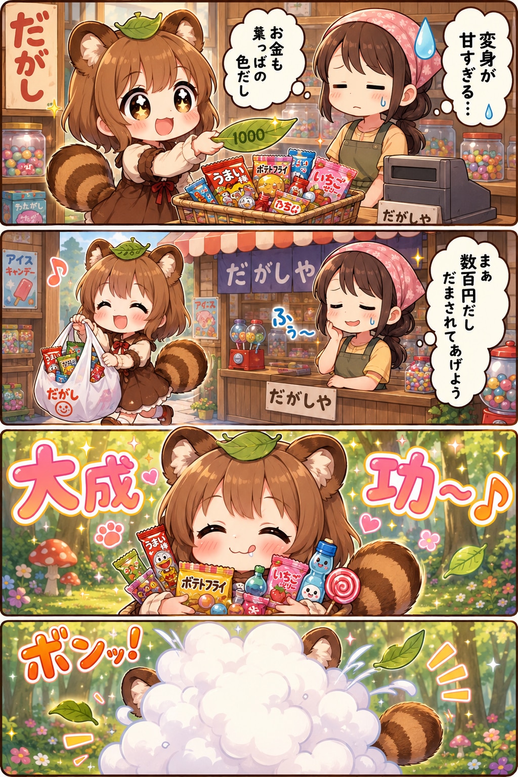 【漫画】たぬきの仕業？