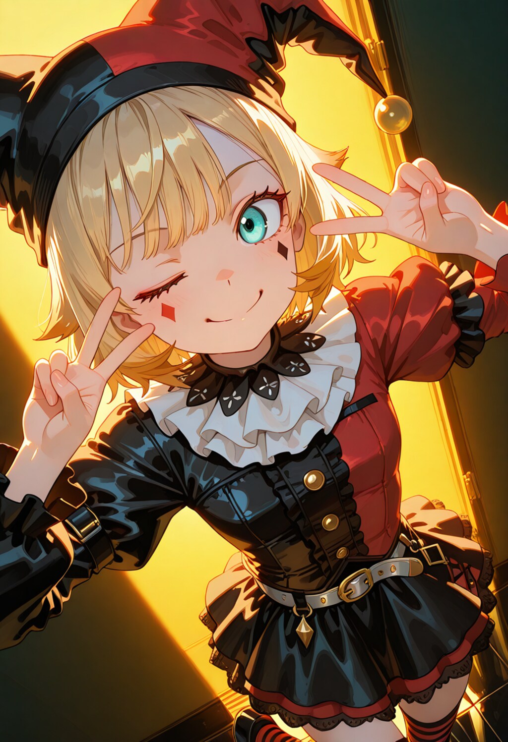 ハロウィンでピエロ担当になった子