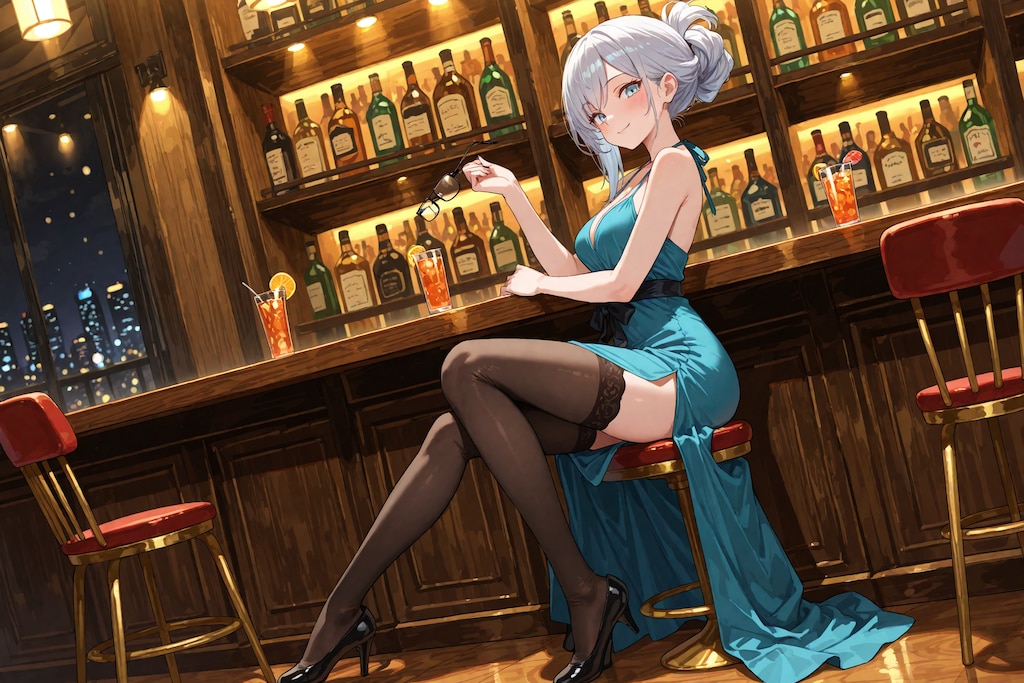 バーでカクテルを注文