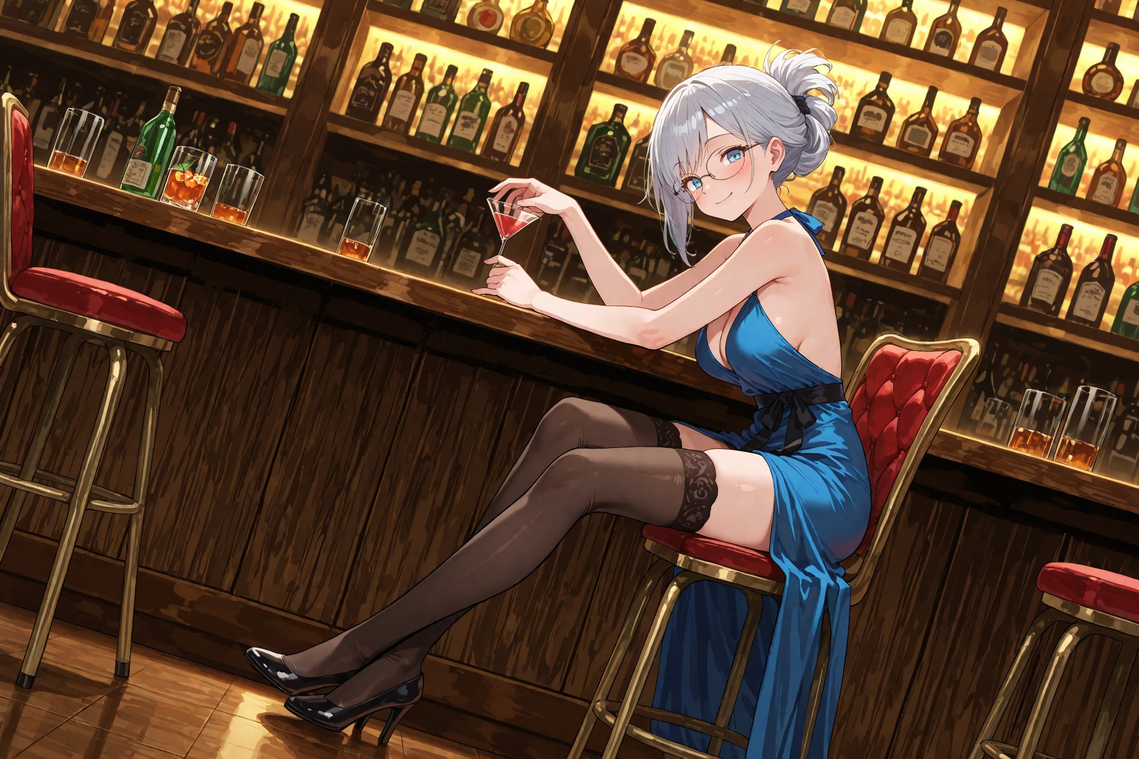 バーでカクテルを注文