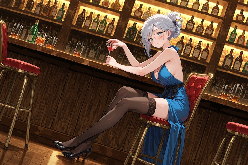 バーでカクテルを注文