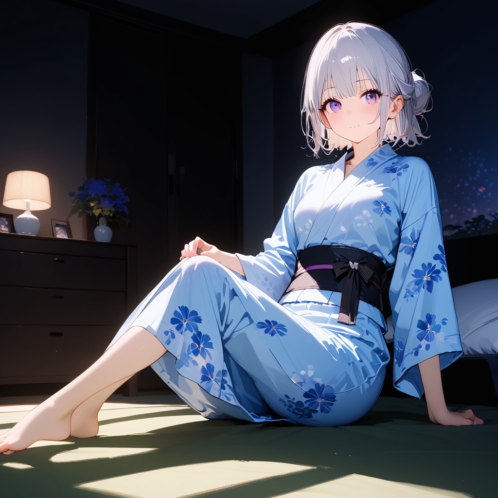 (970HQ)銀髪ちゃん浴衣