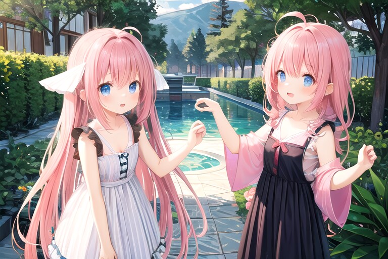 双子 | の人気AIイラスト・グラビア