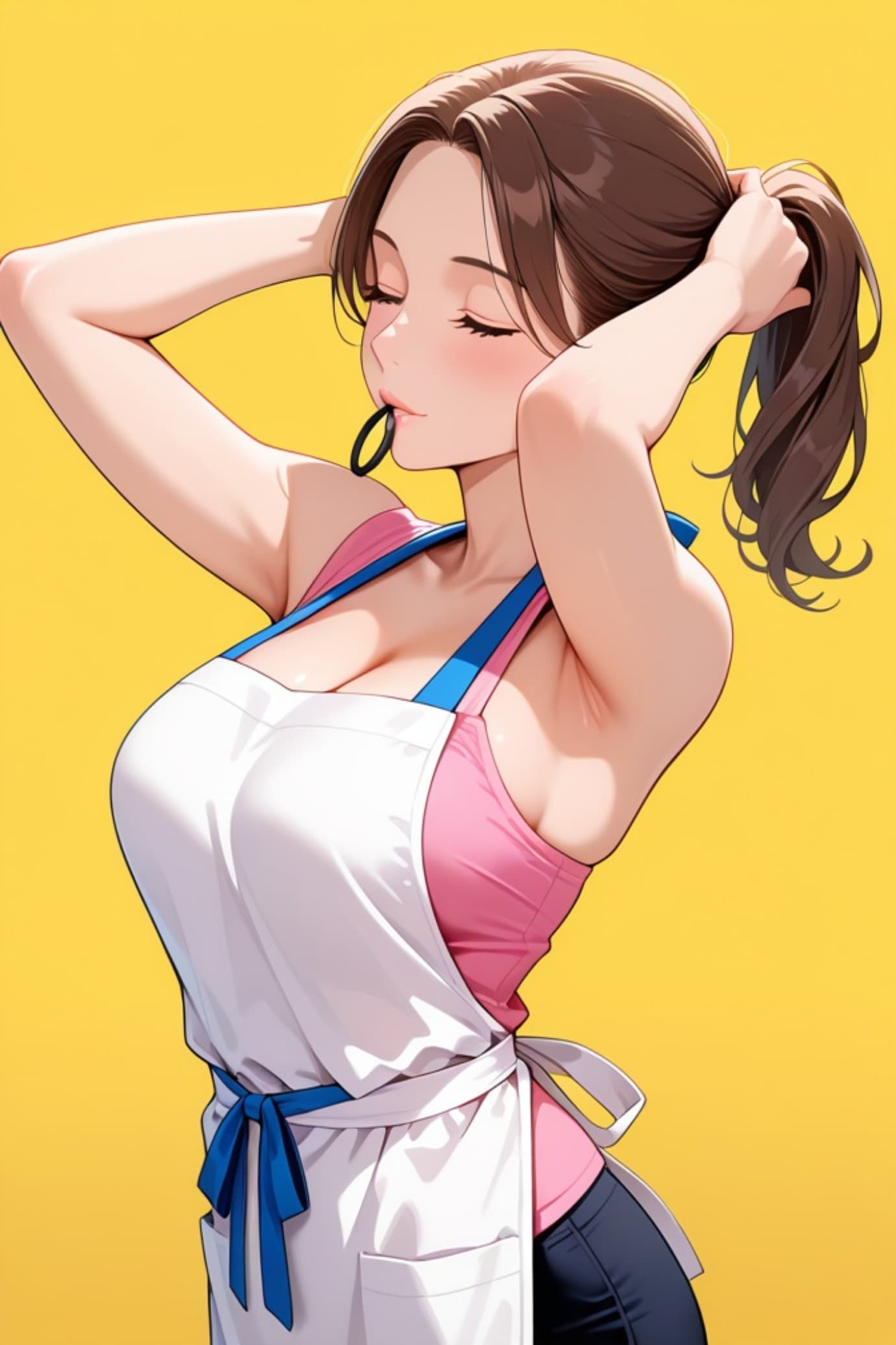 茶髪の年増園さん