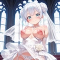 ウェディングドレスでパンチラ2 8枚目