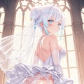 ウェディングドレスでパンチラ2 2枚目