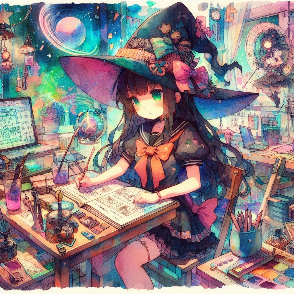 魔女っ娘も宿題は同じ