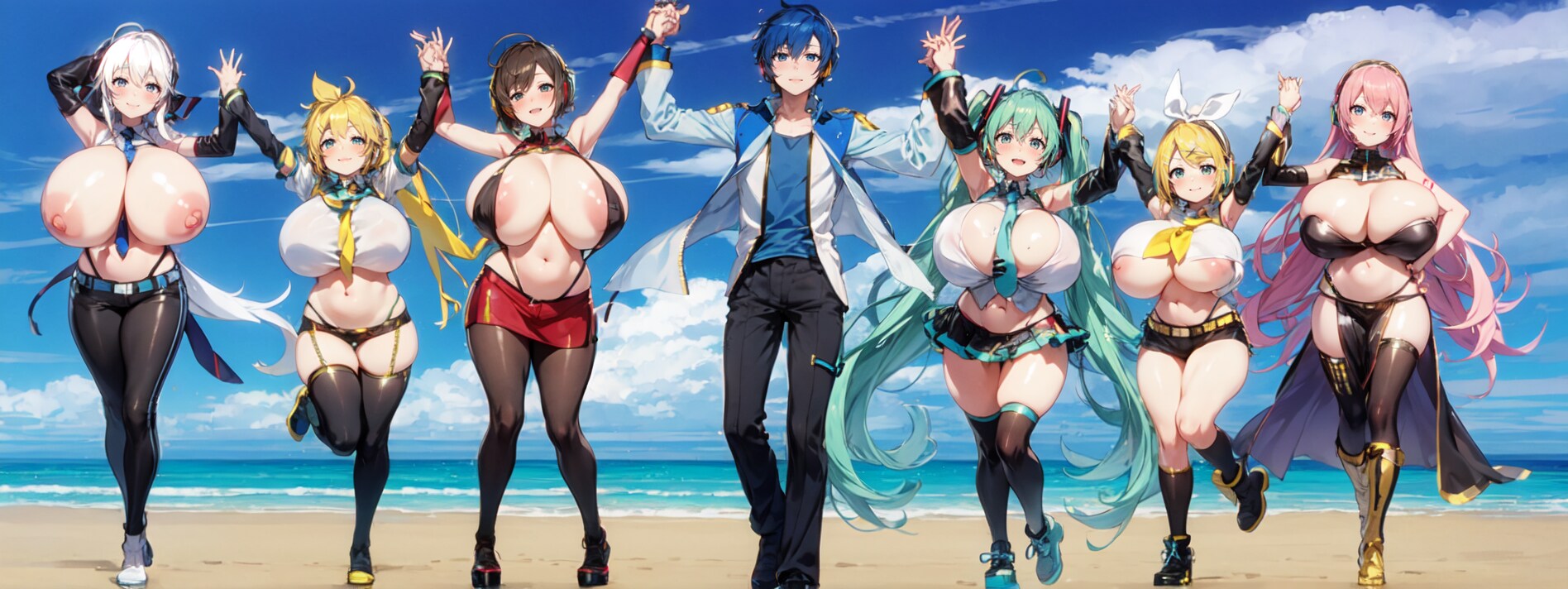 miku rin len luka haku meiko kaito Coupling