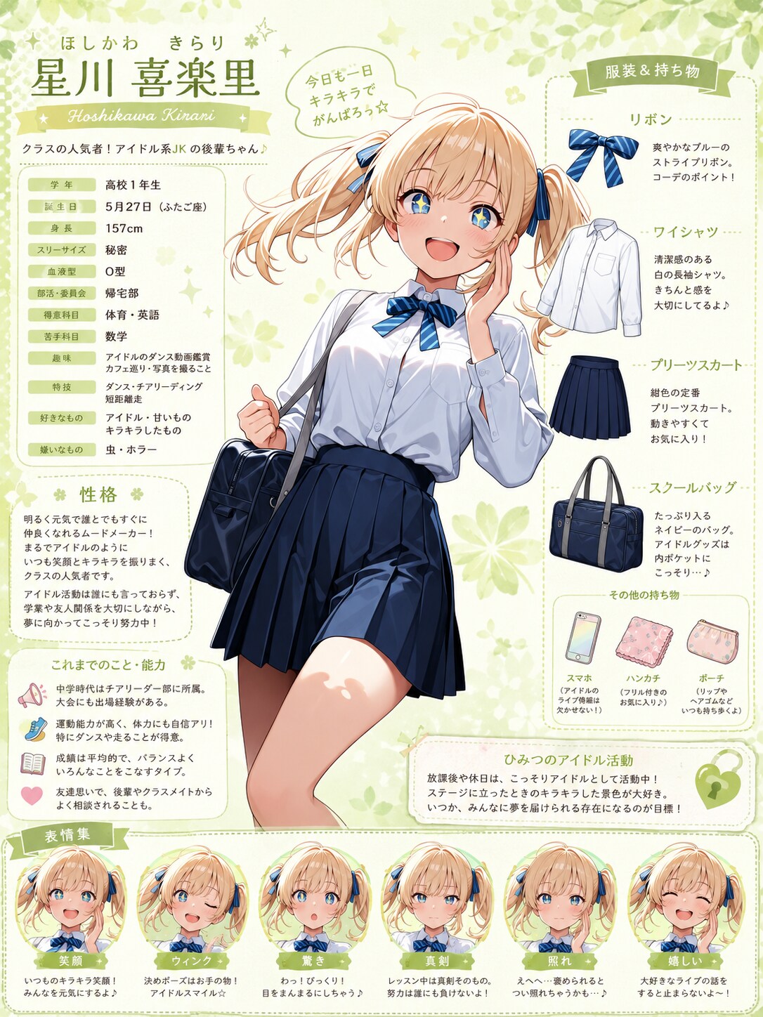 キャラクターシート喜楽里ちゃん