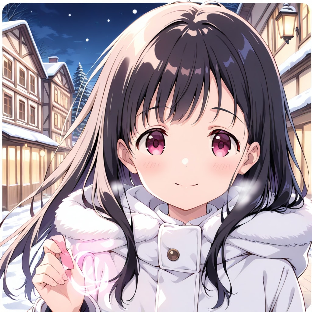 白コートの少女