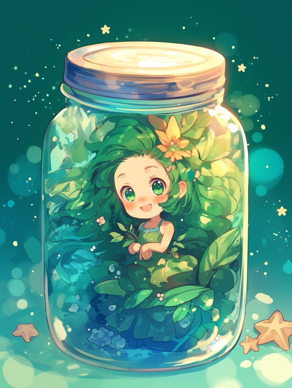「瓶詰の少女」碧113 | の人気AIイラスト・グラビア