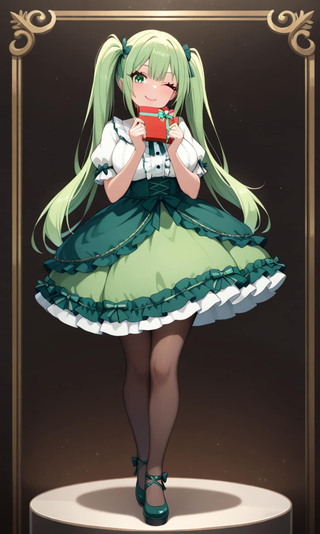 チョコミントドレスのあおいちゃん