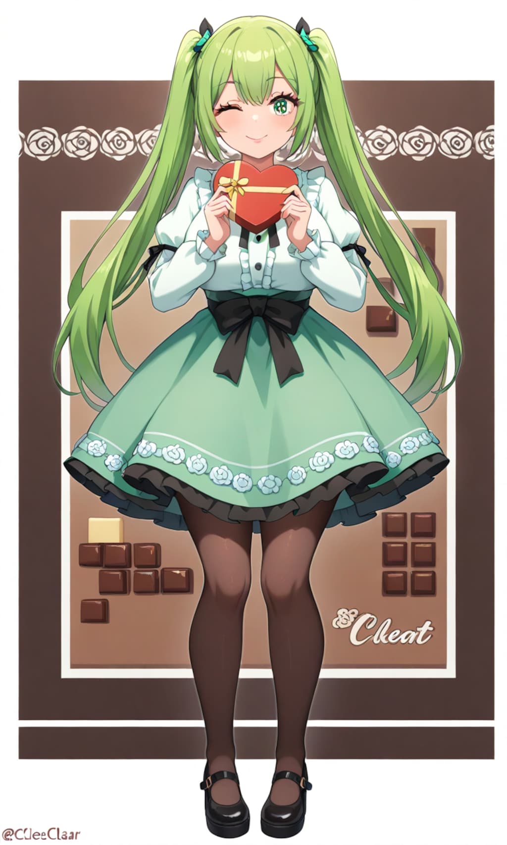 チョコミントドレスのあおいちゃん