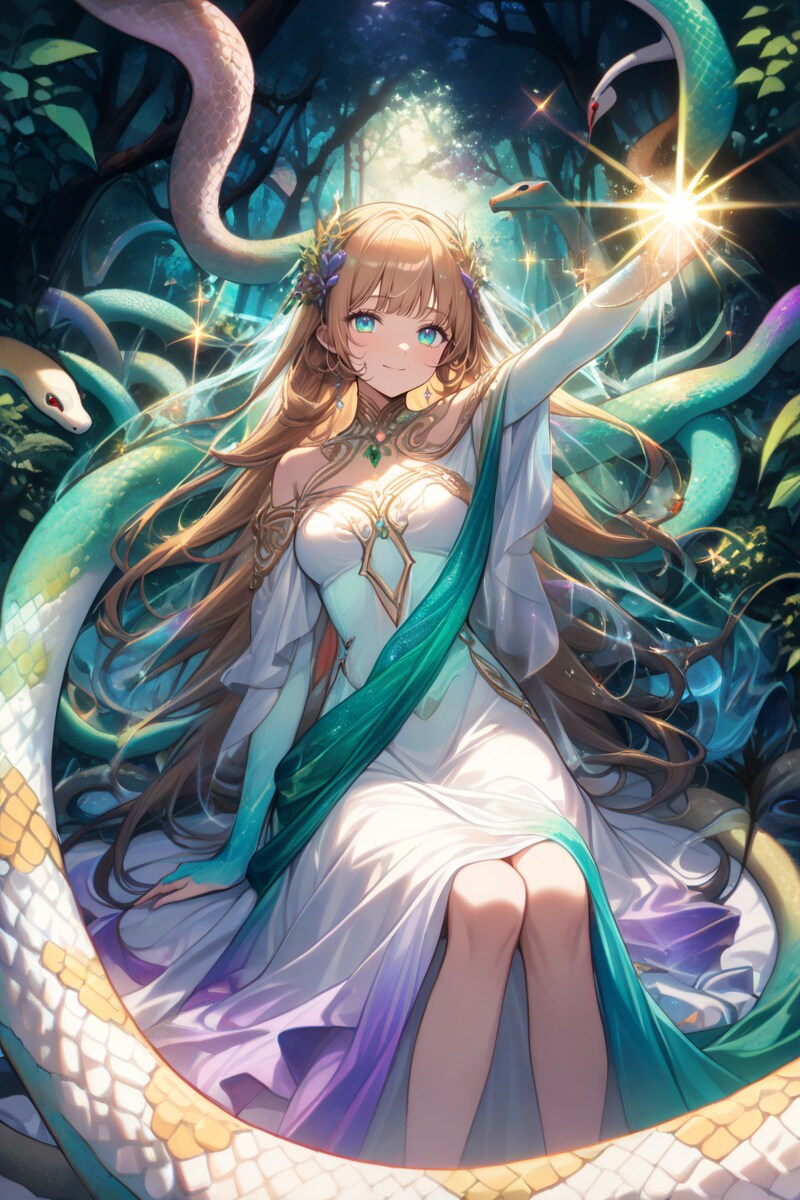 魔法の森の蛇の女王 | の人気AIイラスト・グラビア