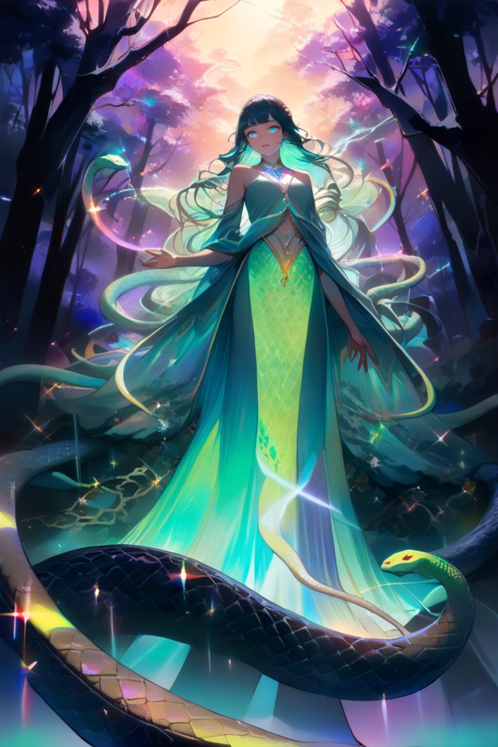 魔法の森の蛇の女王