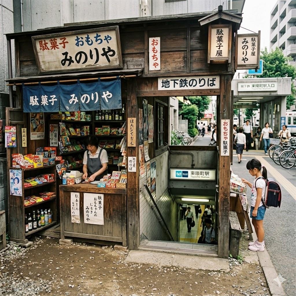 地下鉄につながる駄菓子屋