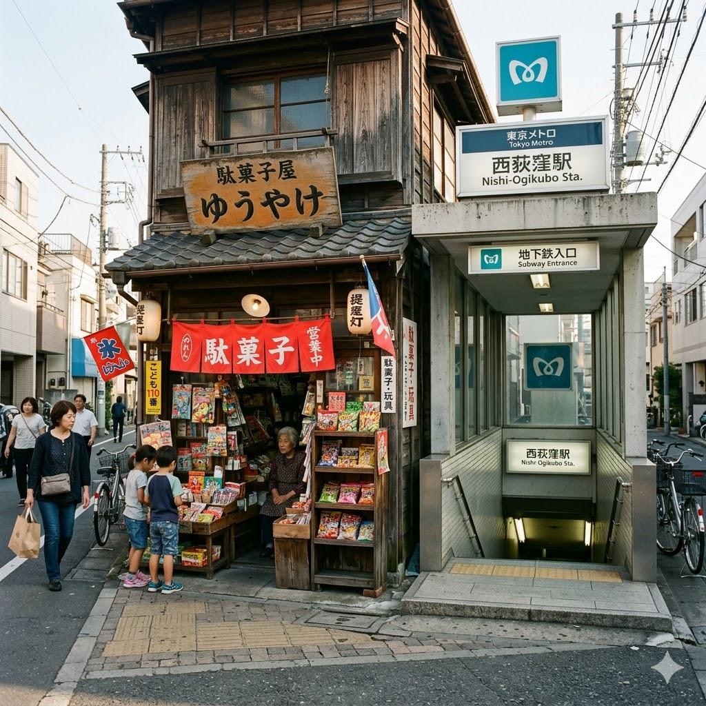 地下鉄につながる駄菓子屋