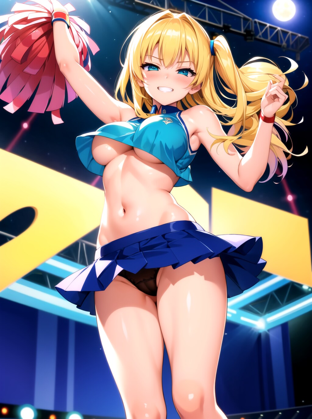 チアリーダーの下乳