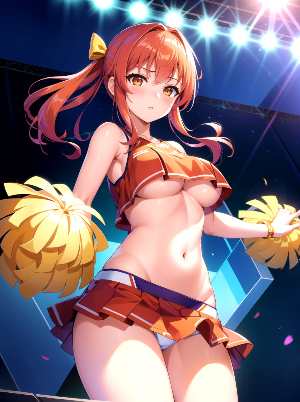 チアリーダーの下乳