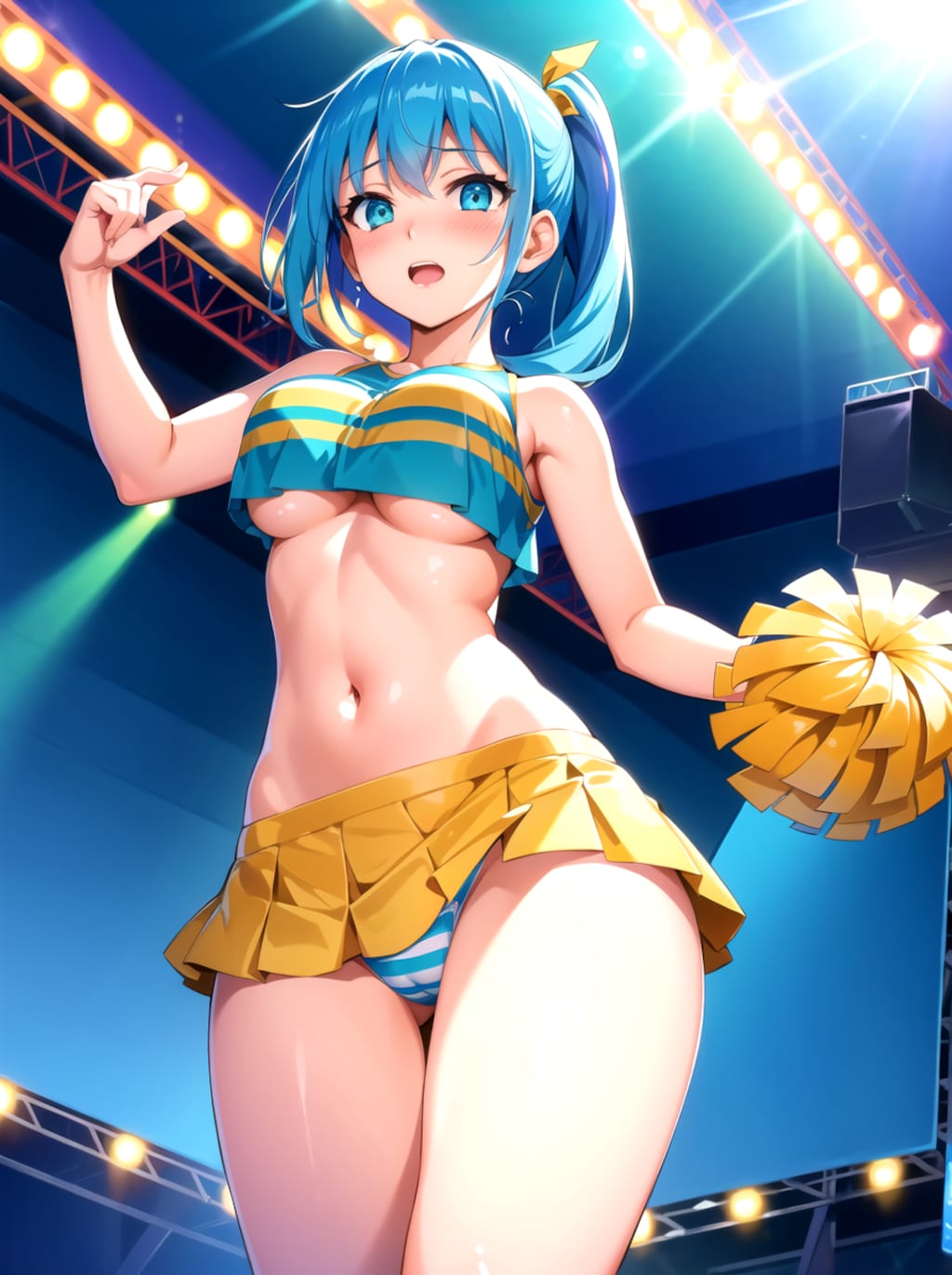 チアリーダーの下乳