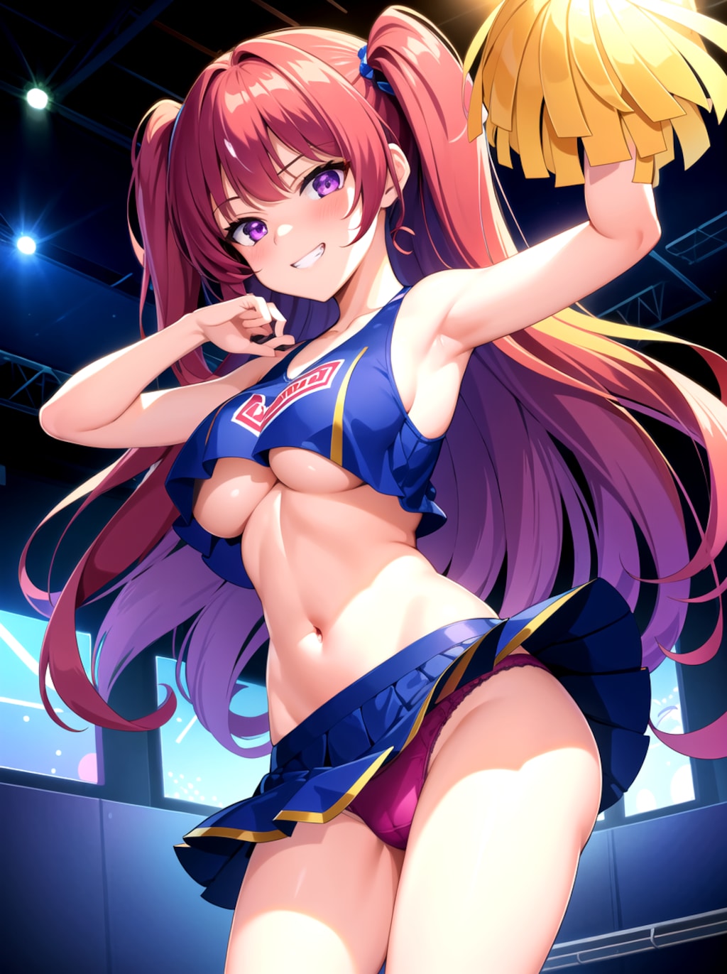 チアリーダーの下乳
