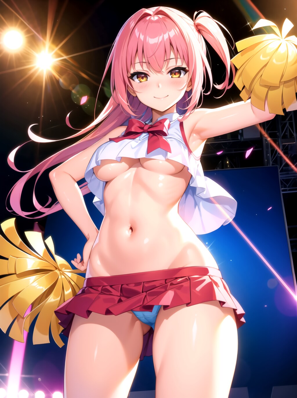 チアリーダーの下乳