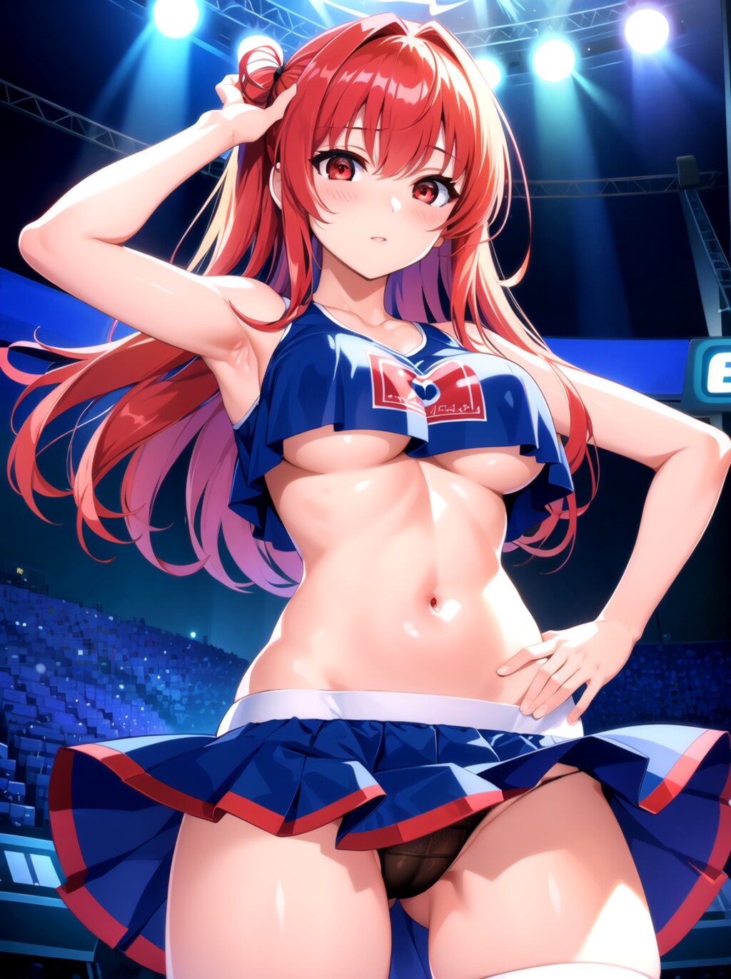 チアリーダーの下乳