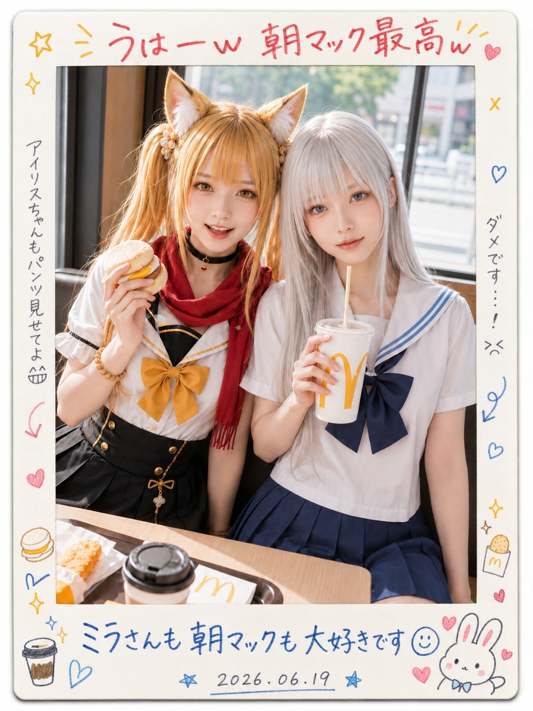 マフィンと、平日と、ハイチーズ