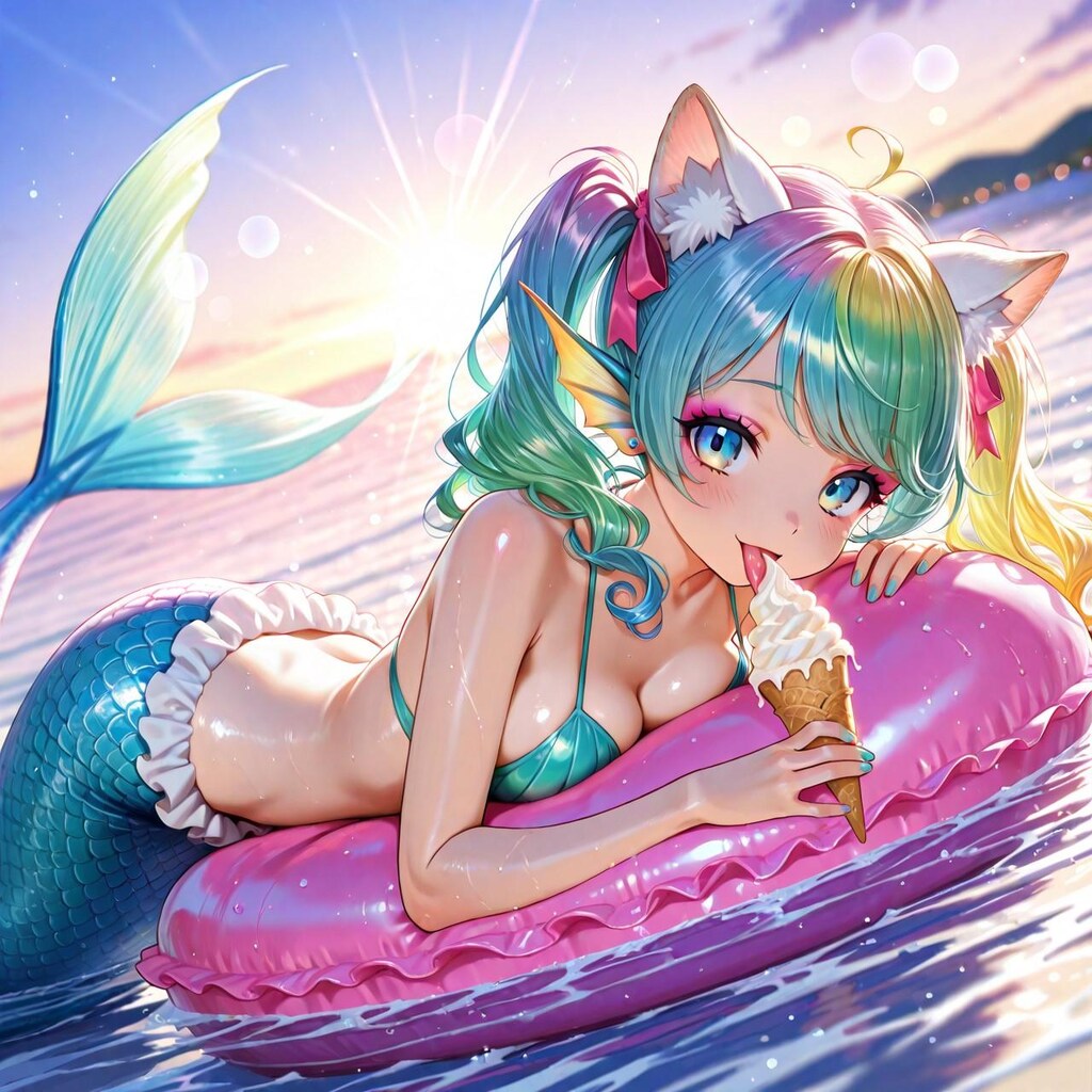12枚）人魚とソフトクリーム①