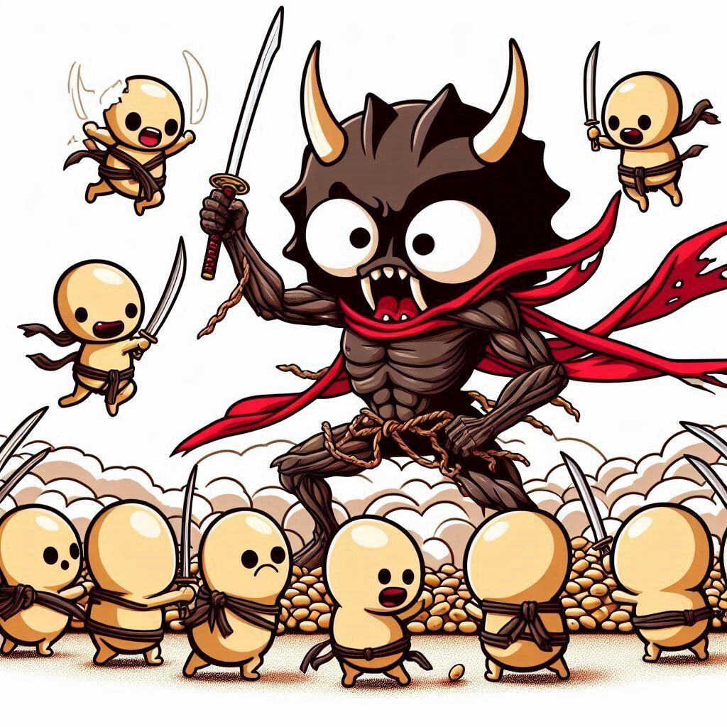 鬼に挑む豆たち