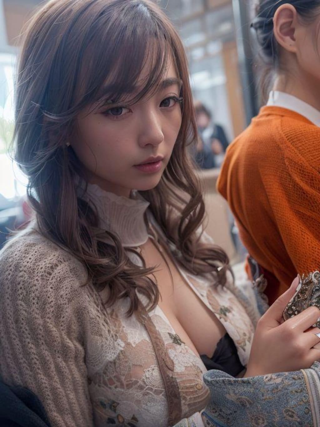 電車のかわいいお姉さん