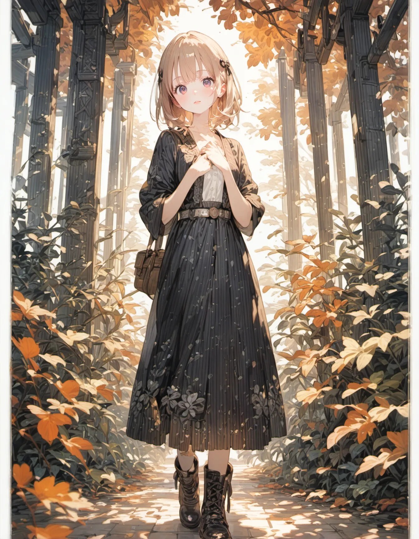 Autumn Steps, Unspoken Thoughts | の人気AIイラスト・グラビア