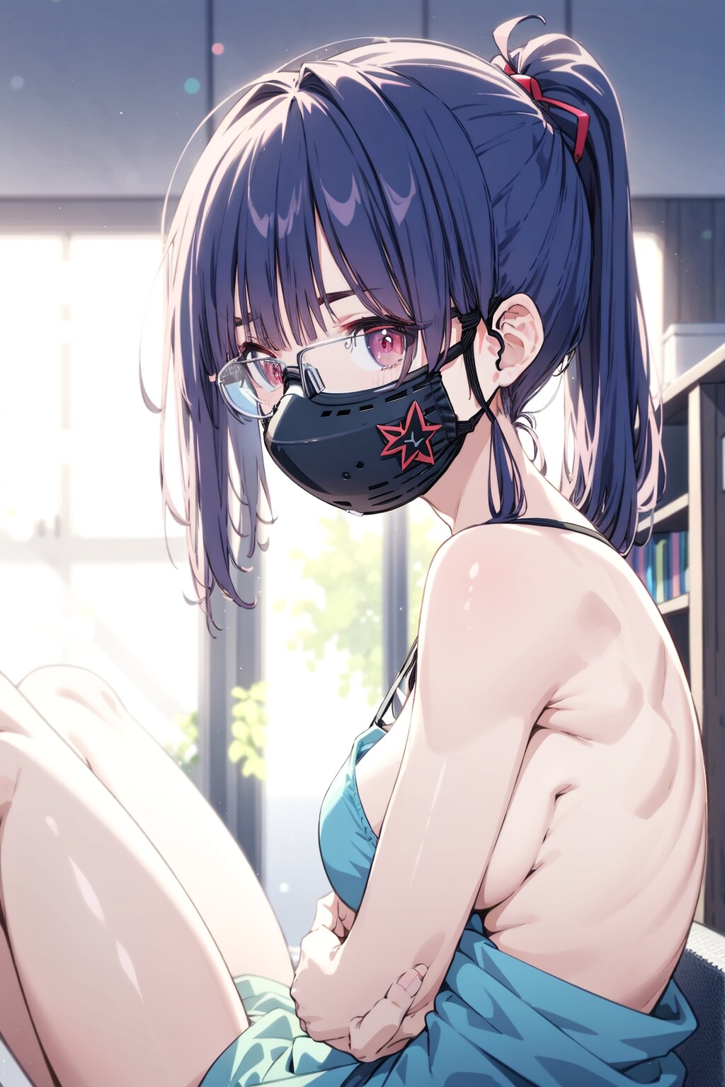 半裸でマスク