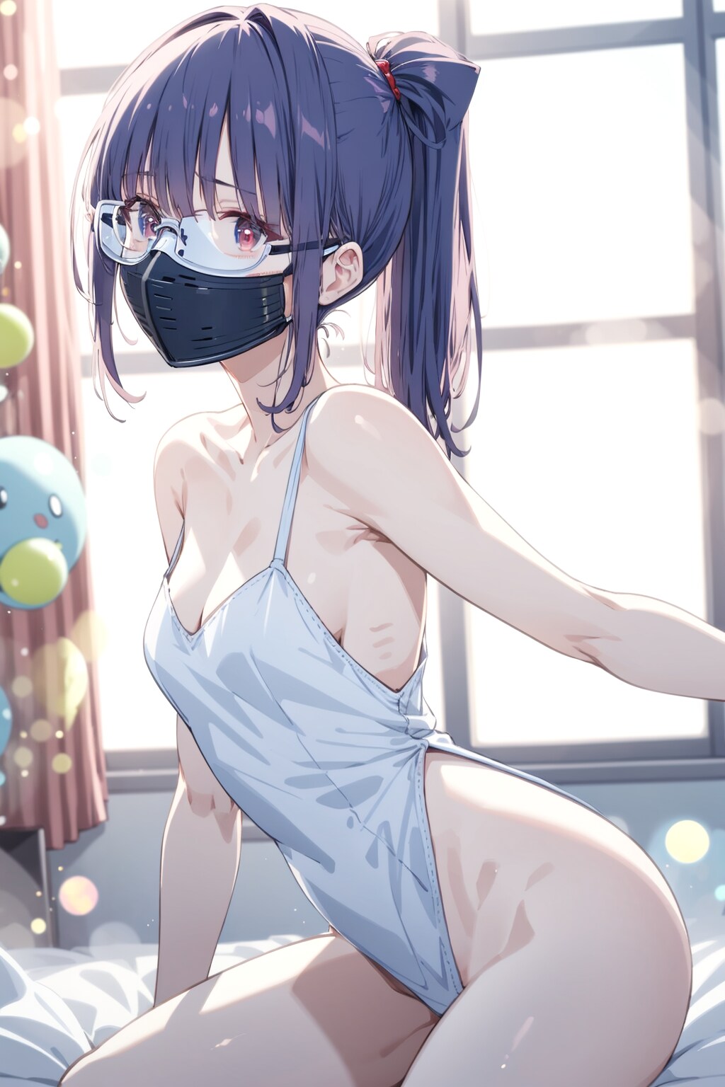 半裸でマスク