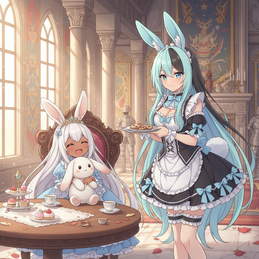 two rabbit princesses