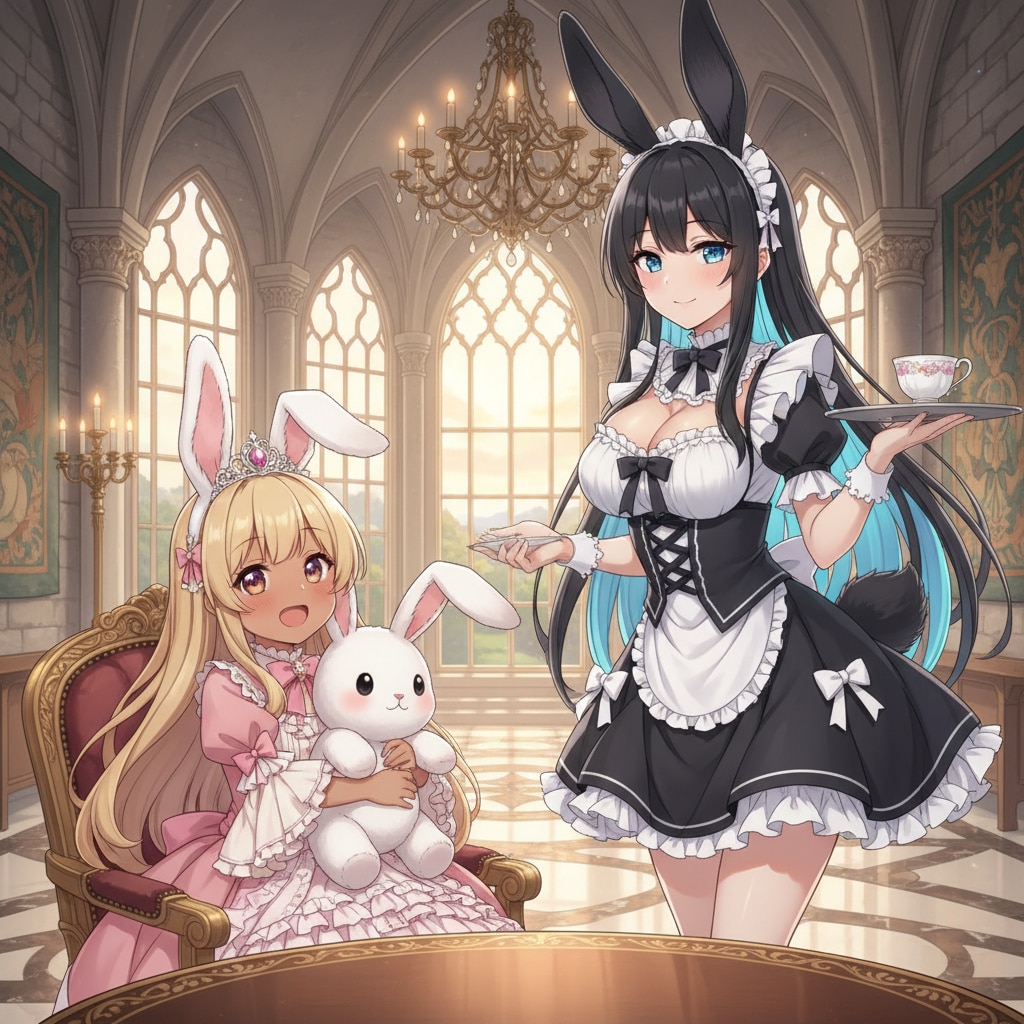 two rabbit princesses