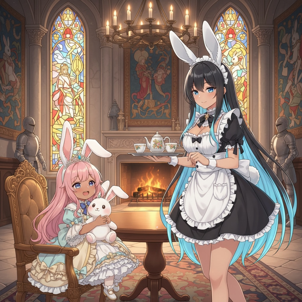 two rabbit princesses