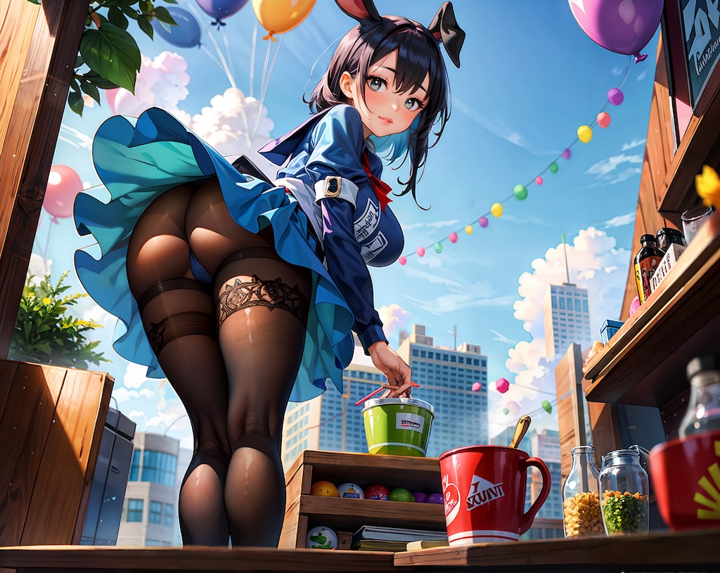 えっちな風とうさみみのお姉さん