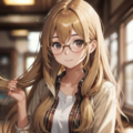 金髪メガネ娘 4枚目