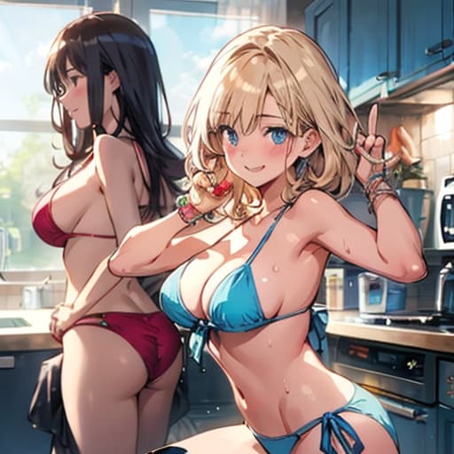 金髪ギャルと黒髪少女