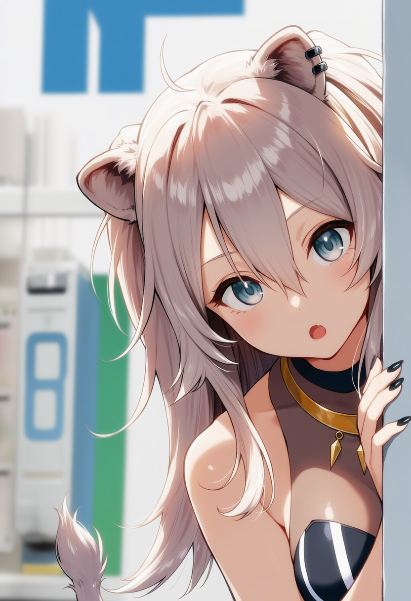 ししろんが物陰からジッと見つめているだけ | の人気AIイラスト・グラビア