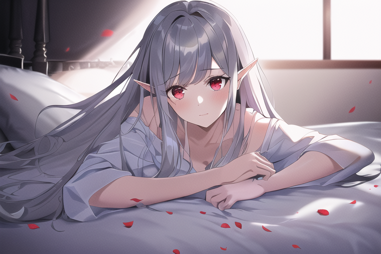 寝起きのエルフさん