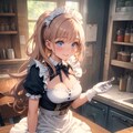 水分補給中のメイドさん 2枚目