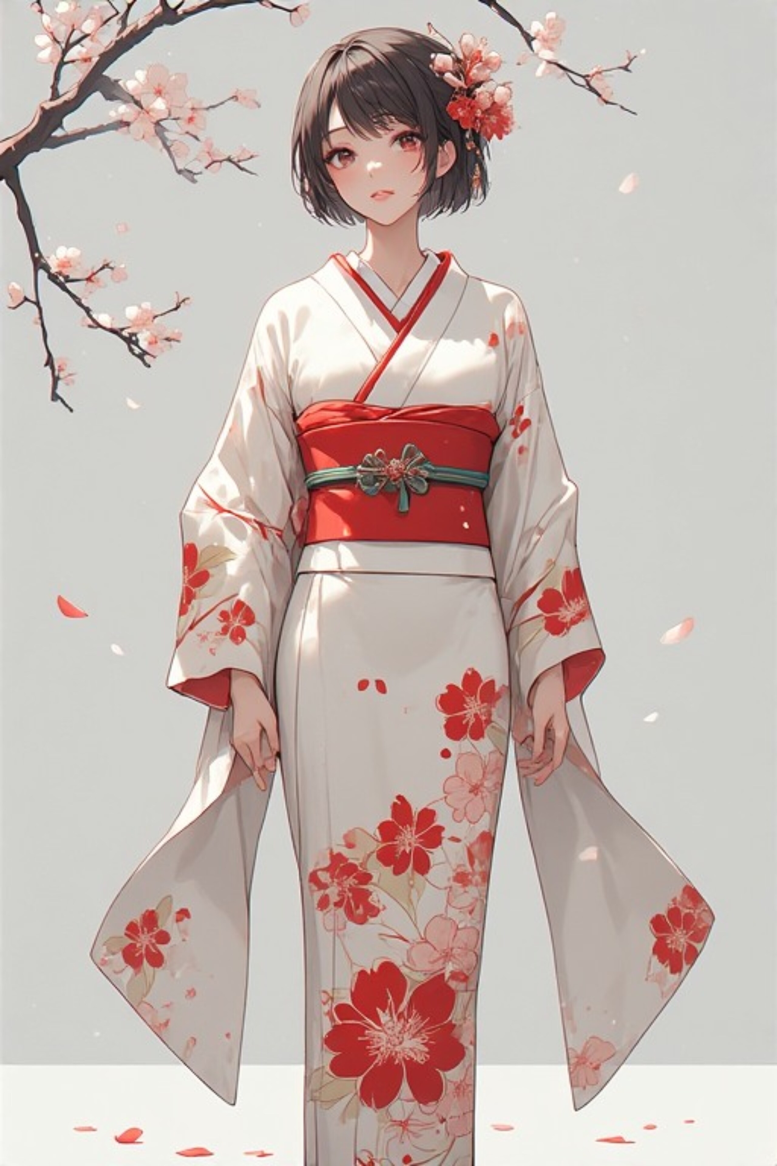 お着物を着たゆな