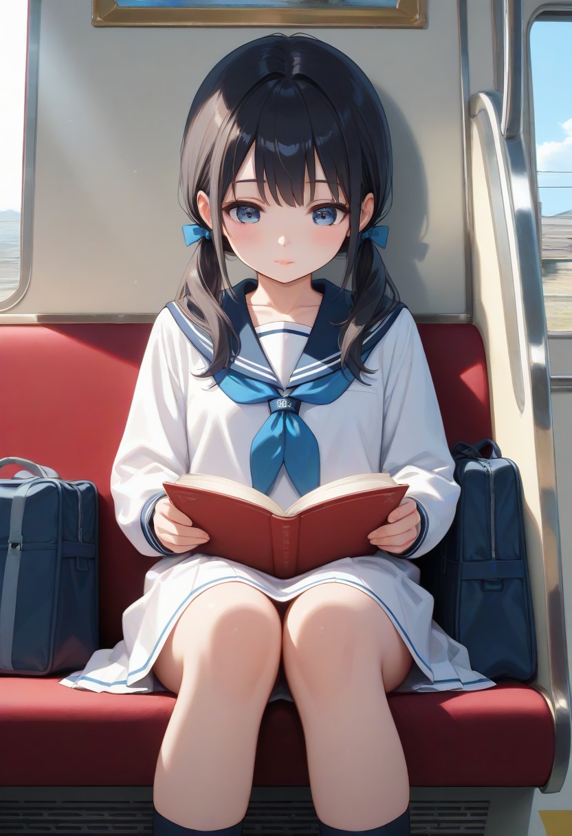 正面に座った少女