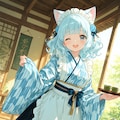 和メイド衣装の青髪ちゃん 5枚目