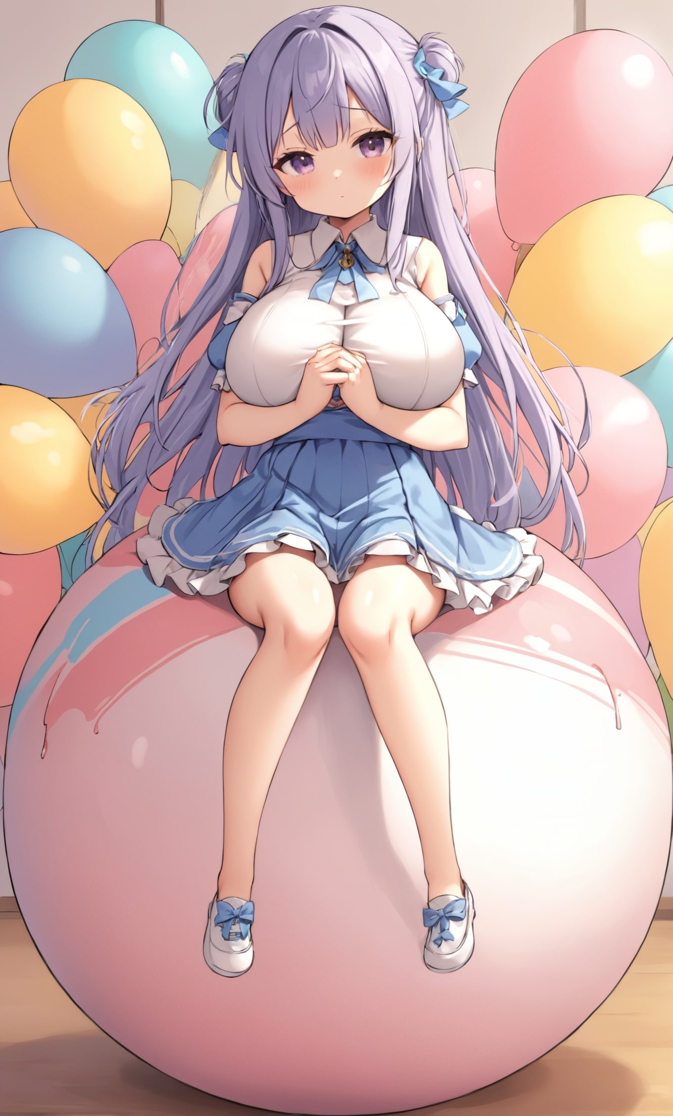 巨大風船に座って | の人気AIイラスト・グラビア