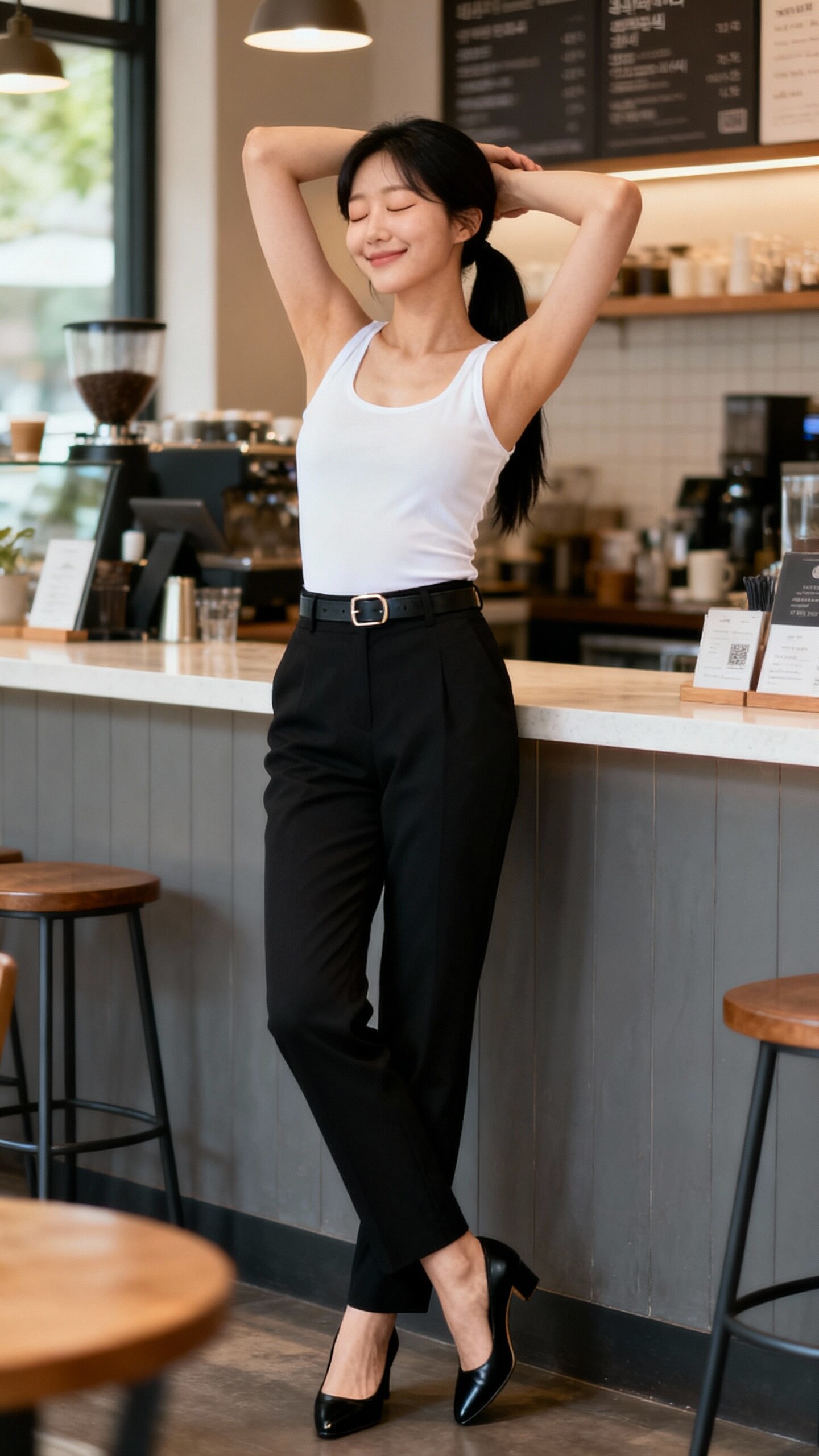 かっこかわいい韓国美少女のカフェ経営