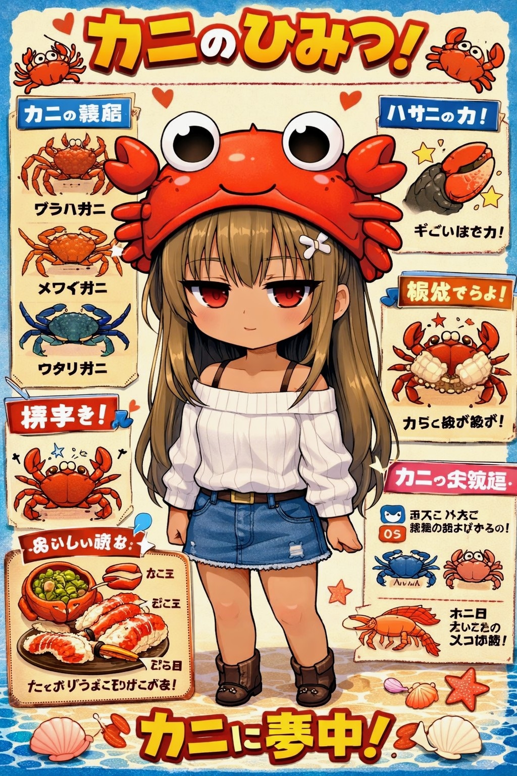 カニ🦀インフォグラフィックおにくちゃん🍖