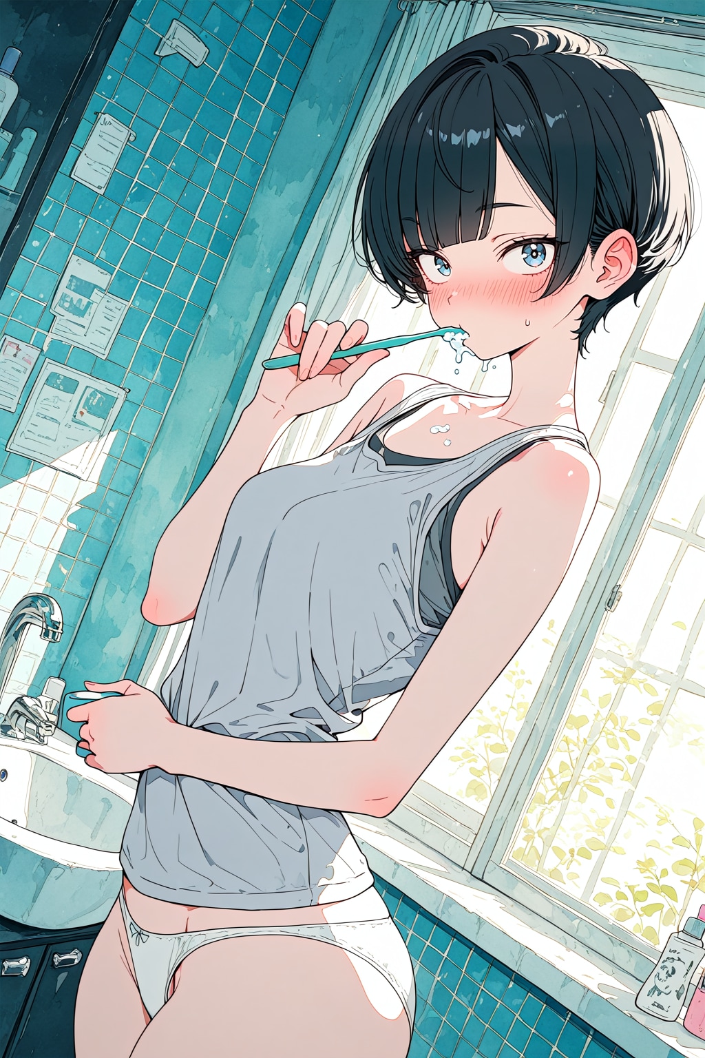 お、おはよ……///
